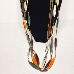 Multi strand chunky bead necklace